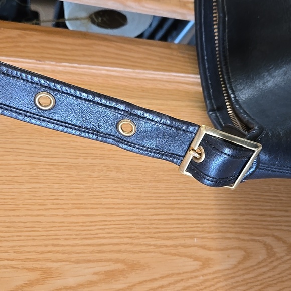 Irina Maxim Vintage Large Black Leather Shoulder Bucket Bag - Picture 2 of 8